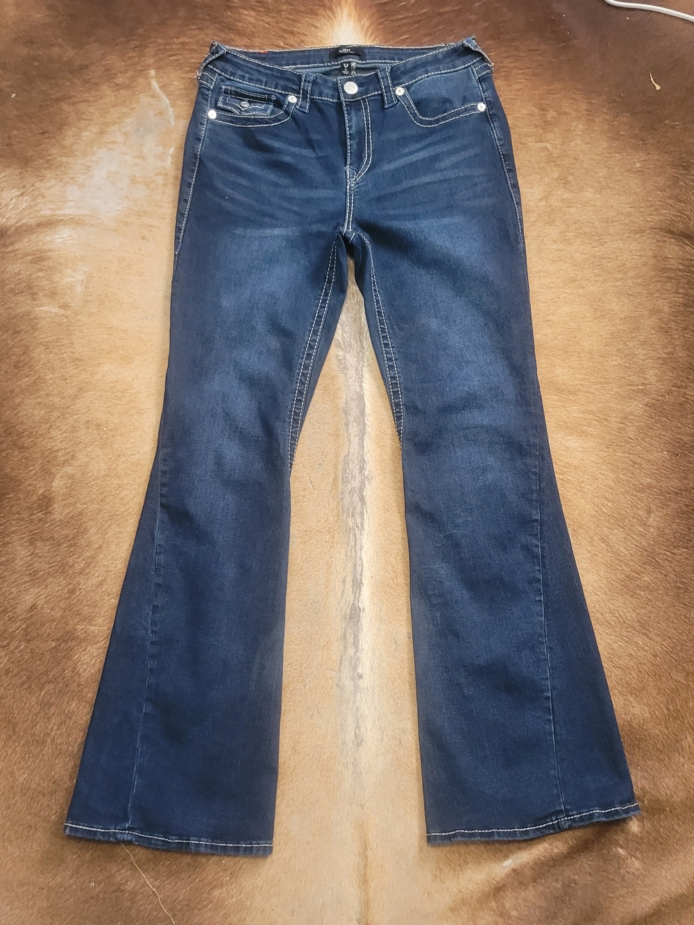 True Religion Joey Mid Rise Flate Jeans Size 32 Y2k